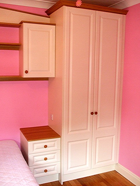 Ivory White Wardrobe with Bedside Locker
